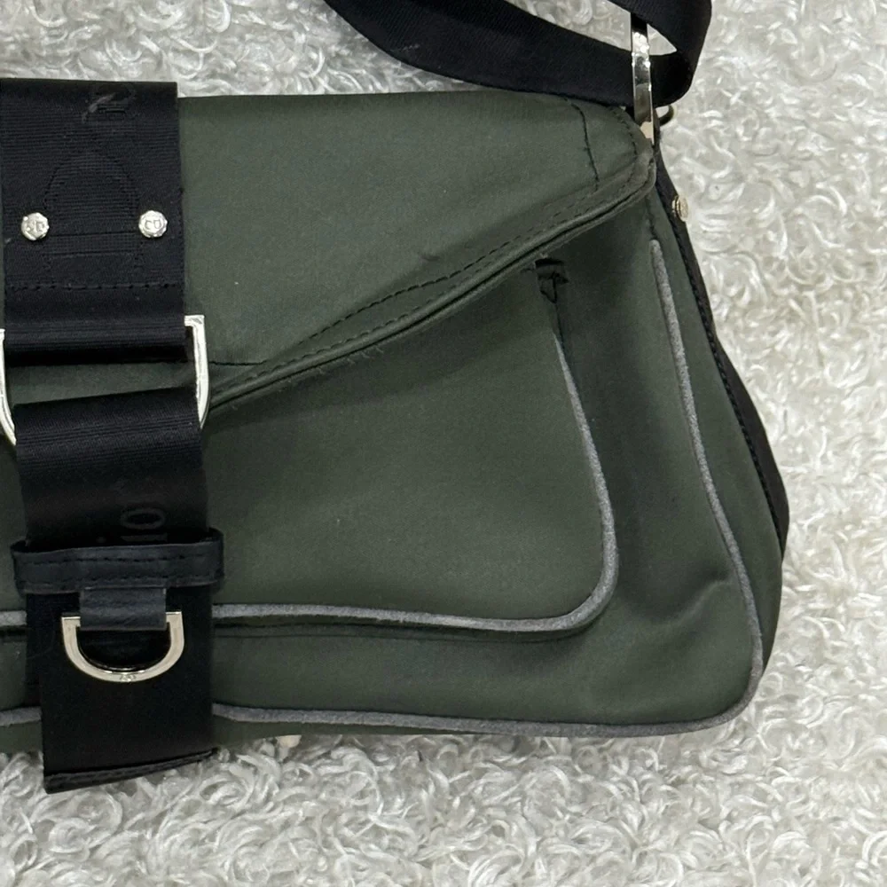 Christian Dior Stylish Embellished Satin Pochette Handle Bag